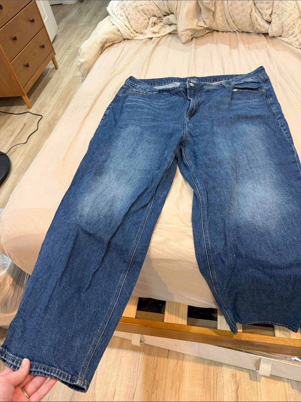 Old Navy Blue Straight-Leg Women's Jeans
